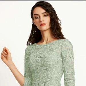 Vintage Bridal Lace Scallop Boat Neck Crop Fringe Corset Tube Blouse Long Sleeve